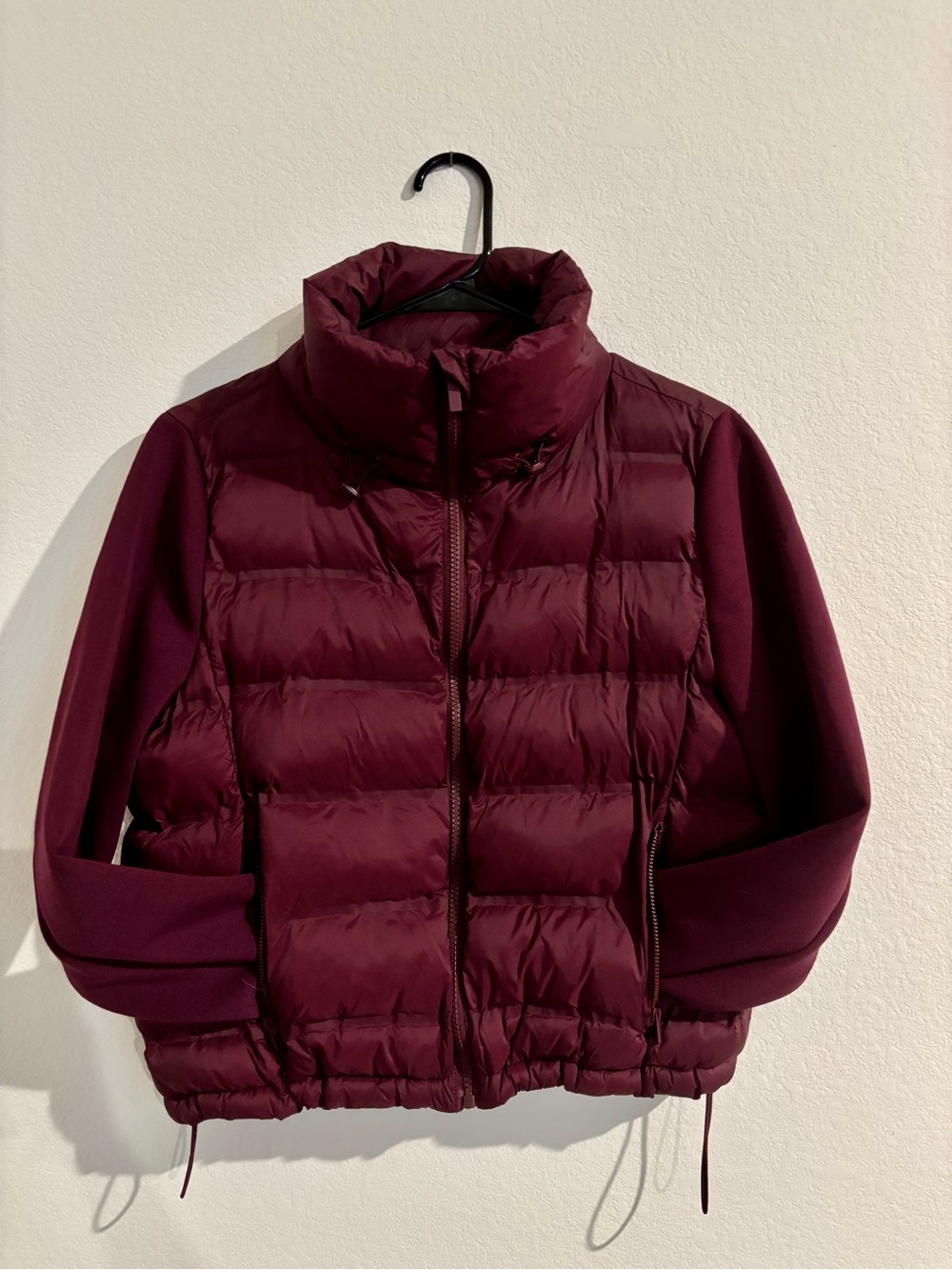 Chico’s Burgundy Crop Puffer Jacket